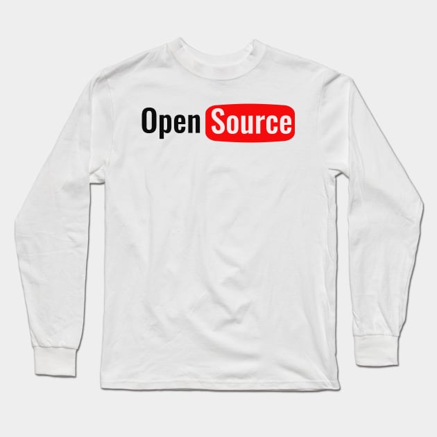 Open Source - YouTube Long Sleeve T-Shirt by FaixaPreta